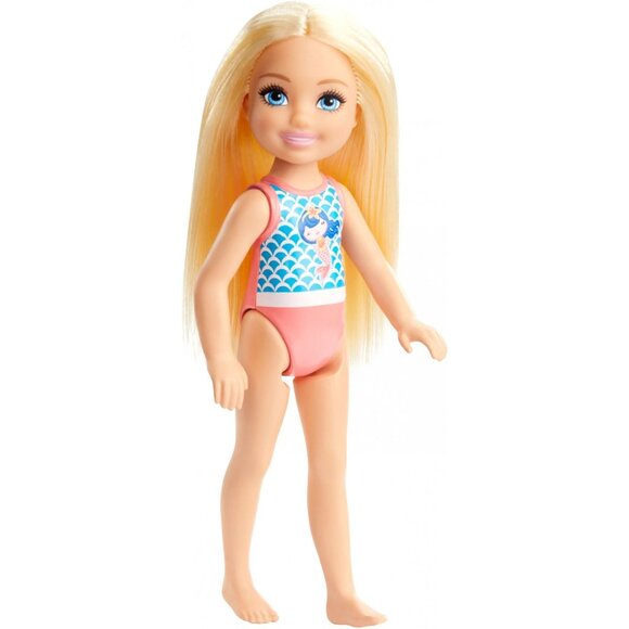 Barbie Club Chelsea Beach Doll with Mermaid Suit - Picture 1 of 6